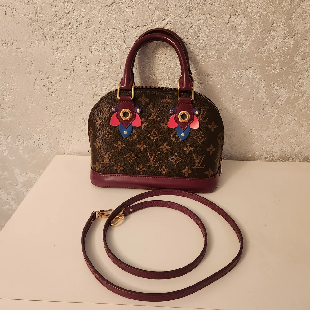 Louis Vuitton Monogram Canvas Bag - Brown and Purple Alma BB - Picture 8 of 12